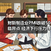 财新制造业PMI跌破50临界点 经济下行压力持续加剧(图1) 财新制造业PMI跌破50临界点 经济下行压力持续加剧(图1)